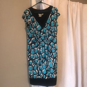 Blue, Black and White Women’s Dress, size 14
